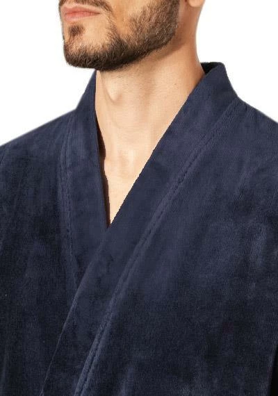 CALIDA Bademantel 68510/449 Baumwolle, Dunkelblau 3 CALIDA Bademantel 68510/449 Baumwolle, Dunkelblau – Bild 3