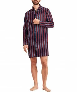 Seidensticker Longsleeve 176015/516 Pyjamashirt, Baumwolle, Weinrot
