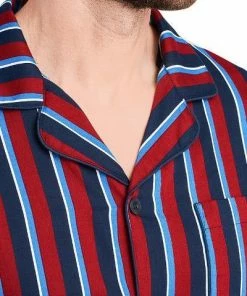 Seidensticker Longsleeve 176015/516 Pyjamashirt, Baumwolle, Weinrot -schlechtchritte 374483 norm3