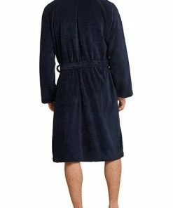 Schiesser Bademantel 171974/507 Baumwolle, Nachtblau-dunkelrot, Dunkelrot -schlechtchritte 374685 norm2