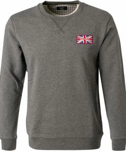 HACKETT Sweatshirt HM580929/987 Classic Fit, Baumwolle, Grau, Dunkelgrau