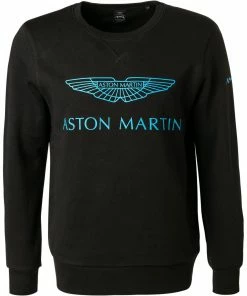 HACKETT Pullover HM580905/999 Sweatshirt, ASTON MARTIN, Baumwolle, Schwarz