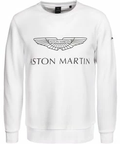 HACKETT Pullover HM580905/800 Sweatshirt, ASTON MARTIN, Baumwolle, Weiß