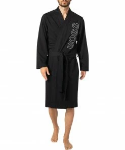 BOSS Kimono Identity 50460279/001 Bademantel, Baumwolle, Schwarz