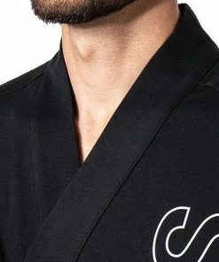 BOSS Kimono Identity 50460279/001 Bademantel, Baumwolle, Schwarz 6 BOSS Kimono Identity 50460279/001 Bademantel, Baumwolle, Schwarz -schlechtchritte 375421 norm3