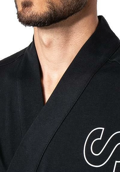 BOSS Kimono Identity 50460279/001 Bademantel, Baumwolle, Schwarz 3 BOSS Kimono Identity 50460279/001 Bademantel, Baumwolle, Schwarz – Bild 3