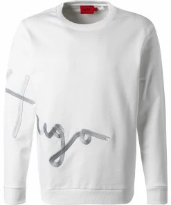 HUGO Sweatshirt Dollins 50457096/100 Baumwolle, Weiß