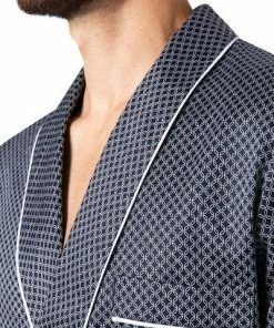 Novila Hausmantel Lord 8675/046/104 Baumwolle, Dunkelblau-weiß gemustert, Marine -schlechtchritte 376098 norm2