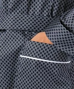 Novila Hausmantel Lord 8675/046/104 Baumwolle, Dunkelblau-weiß gemustert, Marine -schlechtchritte 376098 norm3