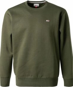 TOMMY JEANS Sweatshirt DM0DM09591/MRZ Bio Baumwolle, Olivgrün, Dunkelolive