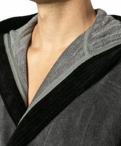 Morgenstern Kapuzenbademantel Elio 7000/10 Baumwolle, Anthrazit , Anthrazit -schlechtchritte 376810 norm2