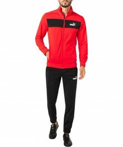 PUMA Trainingsanzug 845844/0011 Regular Fit, Mikrofaser, Rot