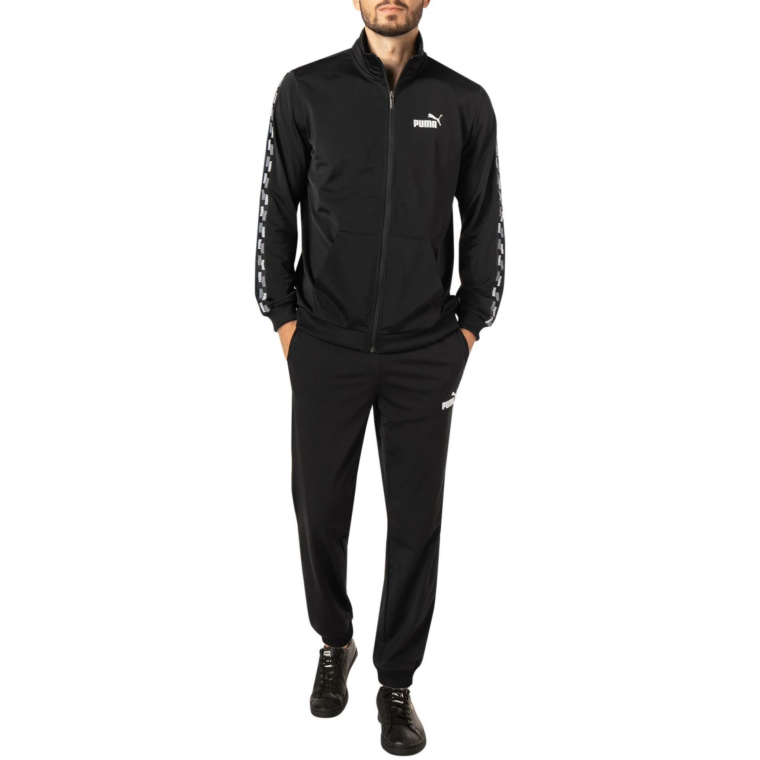 PUMA Trainingsanzug 845845/0001 Regular Fit, Mikrofaser, Schwarz 1 PUMA Trainingsanzug 845845/0001 Regular Fit, Mikrofaser, Schwarz