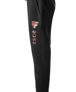 BOSS Sweathose Slamdunk 50461960/003 Sweatpants, NBA Capsule Kollektion, Baumwolle, Schwarz, Schwarz-dunkelrot -schlechtchritte 378532 norm3