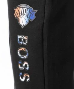 BOSS Sweathose Slamdunk 50461960/004 Sweatpants, NBA Capsule Kollektion, Baumwolle, Schwarz, Schwarz-blau -schlechtchritte 378534 norm4