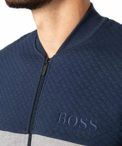 BOSS Sweatjacke Limited 50460400/402 Baumwolle, Dunkelblau-grau meliert, Dunkelblau -schlechtchritte 378556 norm2