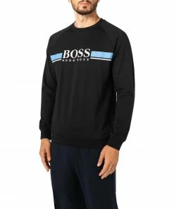 BOSS Sweatshirt Authentic 50460286/002 Baumwolle, Schwarz