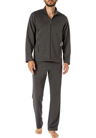 Novila Hausanzug Mike 8204/069/11 Baumwolle, Anthrazit meliert, Anthrazit 2 Novila Hausanzug Mike 8204/069/11 Baumwolle, Anthrazit meliert, Anthrazit – Bild 2