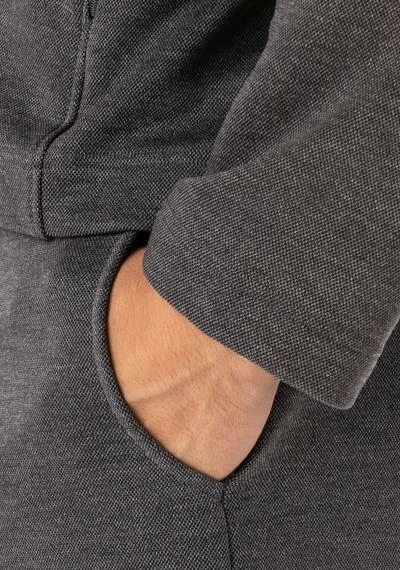 Novila Hausanzug Mike 8204/069/11 Baumwolle, Anthrazit meliert, Anthrazit 6 Novila Hausanzug Mike 8204/069/11 Baumwolle, Anthrazit meliert, Anthrazit – Bild 6