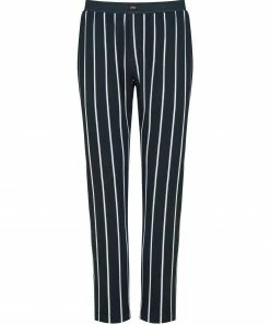 Mey VALSTED Long Pants 31072/174 Pyjamahose, Baumwolle, Indigo-weiß gestreift, Indigo