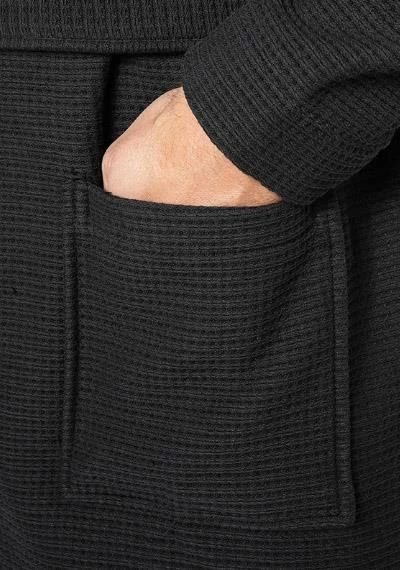 BOSS Kimono Waffle 50439356/001 Bademantel, Baumwolle, Schwarz 4 BOSS Kimono Waffle 50439356/001 Bademantel, Baumwolle, Schwarz – Bild 4