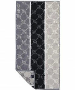 JOOP! Handtuch 1657/HT/97 100 x 50 cm, Grau-schwarz gemustert, Schwarz