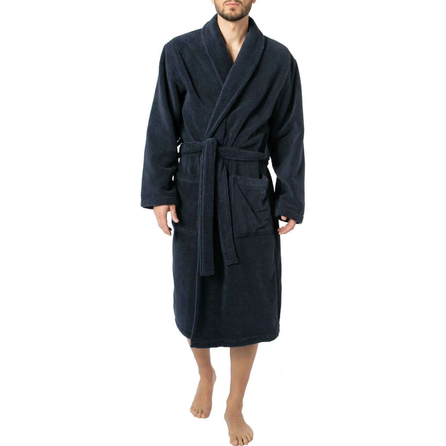 JOOP! Bademantel 1651/175 Baumwoll-Frottee, Nachtblau, Blau 1 JOOP! Bademantel 1651/175 Baumwoll-Frottee, Nachtblau, Blau