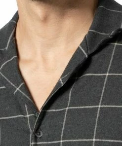 Calvin Klein Underwear Calvin Klein Longsleeve NM2202E/W4N Pyjama-Shirt, Flanell, Graphit kariert, Graphit -schlechtchritte 382807 norm2