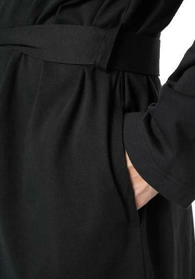 BOSS Bademanel Identity Hooded Robe 50463513/001 Bademantel, Baumwolle, Schwarz 4 BOSS Bademanel Identity Hooded Robe 50463513/001 Bademantel, Baumwolle, Schwarz – Bild 4