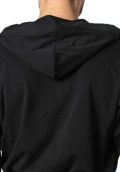 BOSS Bademanel Identity Hooded Robe 50463513/001 Bademantel, Baumwolle, Schwarz 5 BOSS Bademanel Identity Hooded Robe 50463513/001 Bademantel, Baumwolle, Schwarz – Bild 5