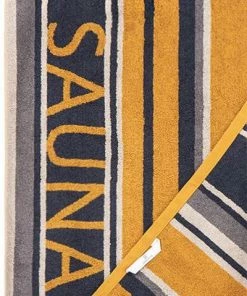 LASA Sauantuch 85 x 200 cm 207210/1 Saunatuch, Baumwolle, Gelb-navy gestreift, Gelb-navy -schlechtchritte 383724 norm2