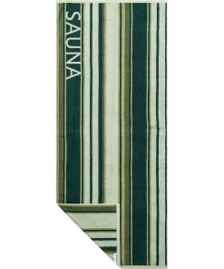 LASA Sauantuch 85 x 200 cm 207210/4 Saunatuch, Baumwolle, Grün gestreift, Grün