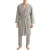 Seidensticker Bademantel 12.100039/0031 Baumwoll-Jersey, Hellgrau meliert, Hellgrau
