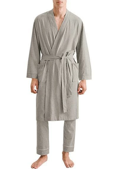 Seidensticker Bademantel 12.100039/0031 Baumwoll-Jersey, Hellgrau meliert, Hellgrau 2 Seidensticker Bademantel 12.100039/0031 Baumwoll-Jersey, Hellgrau meliert, Hellgrau – Bild 2