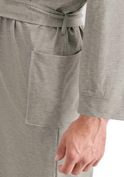 Seidensticker Bademantel 12.100039/0031 Baumwoll-Jersey, Hellgrau meliert, Hellgrau 4 Seidensticker Bademantel 12.100039/0031 Baumwoll-Jersey, Hellgrau meliert, Hellgrau – Bild 4