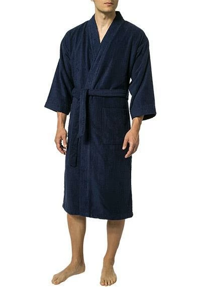 Kleinmann Kimono Rio 019100/344 Bademantel, Baumwolle, Nachtblau, Blau 3 Kleinmann Kimono Rio 019100/344 Bademantel, Baumwolle, Nachtblau, Blau – Bild 3